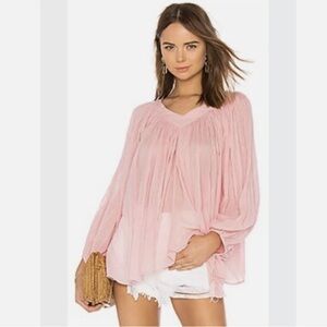 THE GREAT. Pink Artist top